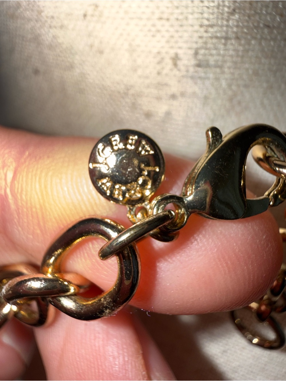 J. Crew Gold Tone Braided Crystal Necklace - Picture 3 of 3